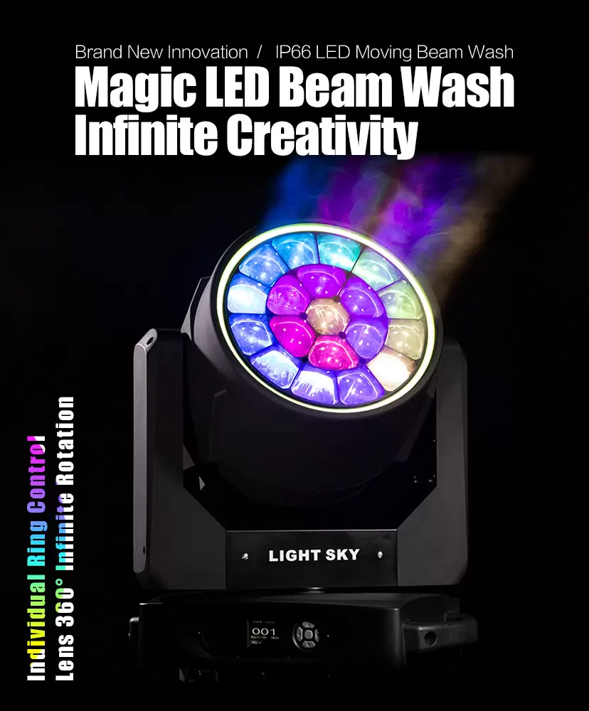 Barra LED RGB-W 12X40W ZOOM WASH Light Wisdom Line Pro